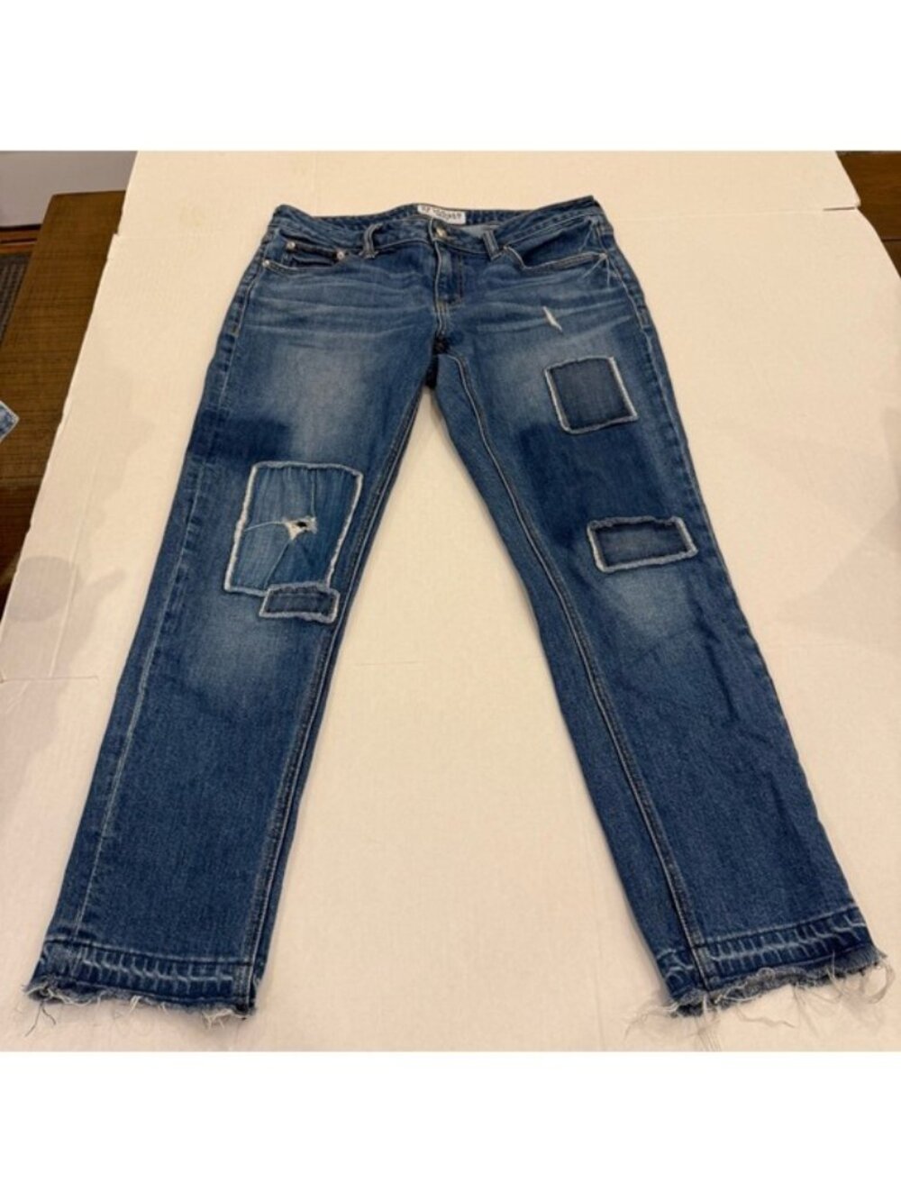 Derek Lam 10 Crosby Gia Mid-Rise Cropped Flare Jeans Blue Denim Size 28 Waist - Picture 4 of 14